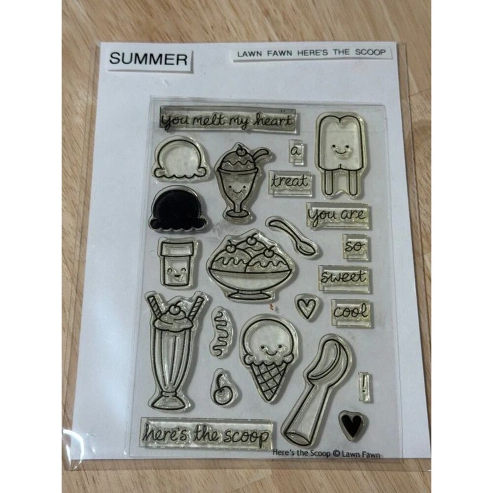 Lawn fawn here’s the scoop stamp set